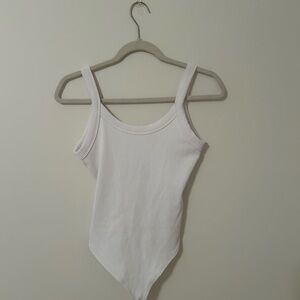 Wild Fable White Ribbed Bodysuit